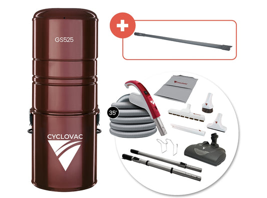Cyclovac H525 - w/ Electric Carpet Attachment Kit