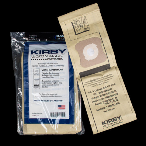 Kirby OEM Paper Bag 9 Pack Micron Magic Generation 4-5-G6-6