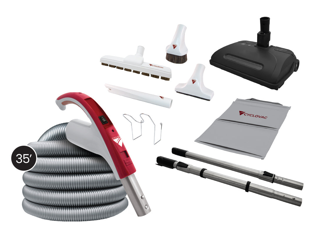 Cyclovac Quartz Exclusive 2026 w\ 35Ft Hose Powerhead Attachment Kit