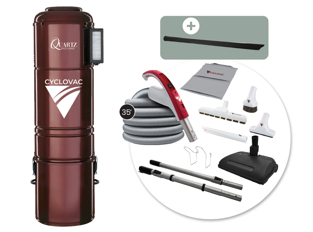 Cyclovac Quartz Exclusive 2026 w\ 35Ft Hose Powerhead Attachment Kit