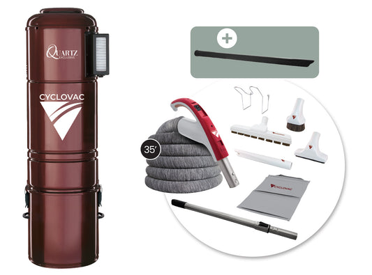 Cyclovac Quartz Exclusive 2026 w\ 35Ft Hose Floor Attachment Kit