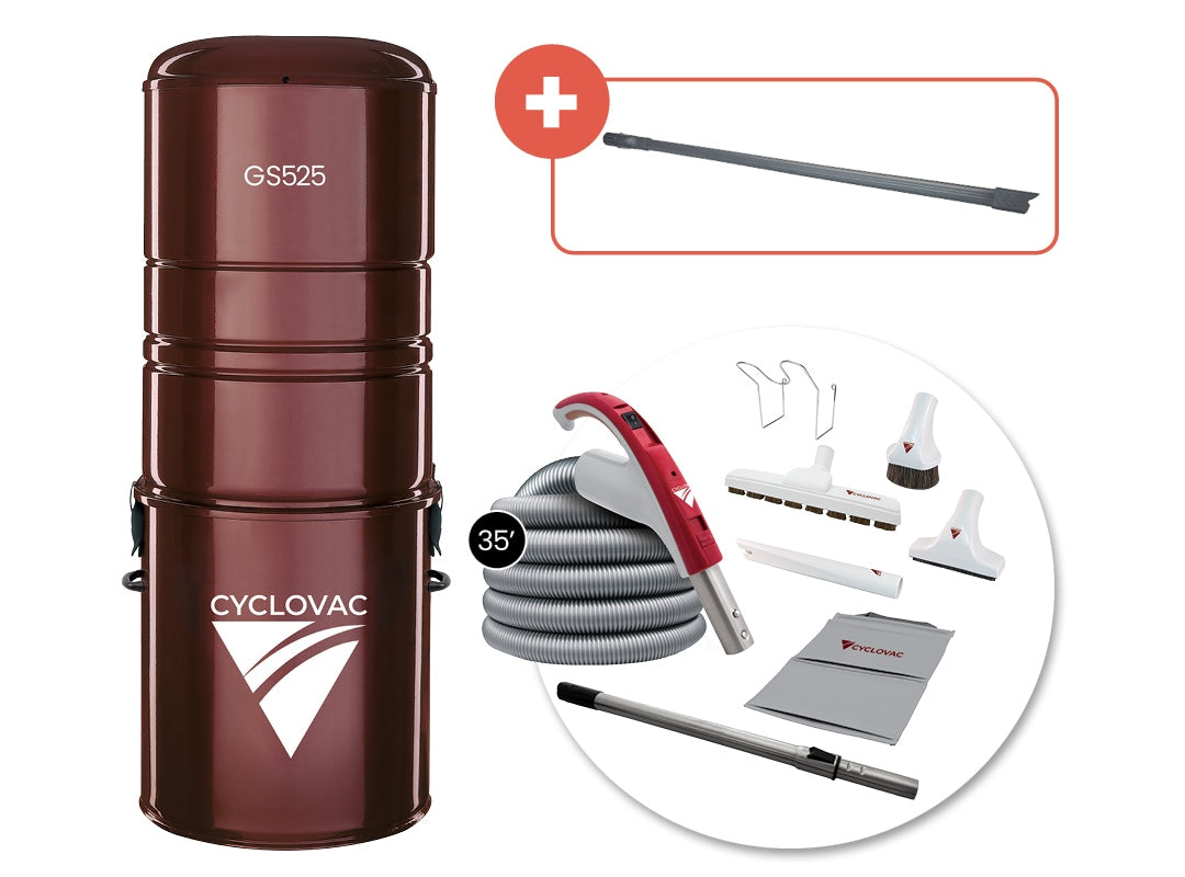 Cyclovac H525 - w/ Hard Floor Attachment Kit