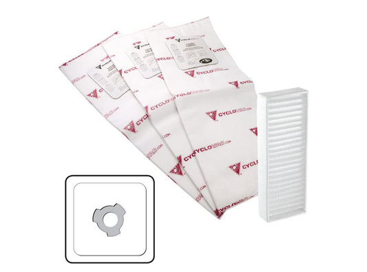 Set of 3 Cyclovac Heavy Duty Bags - With Filters